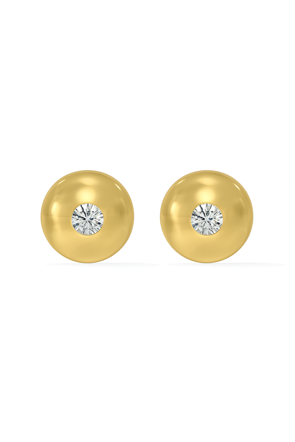 Golden Dome Diamond Studs
