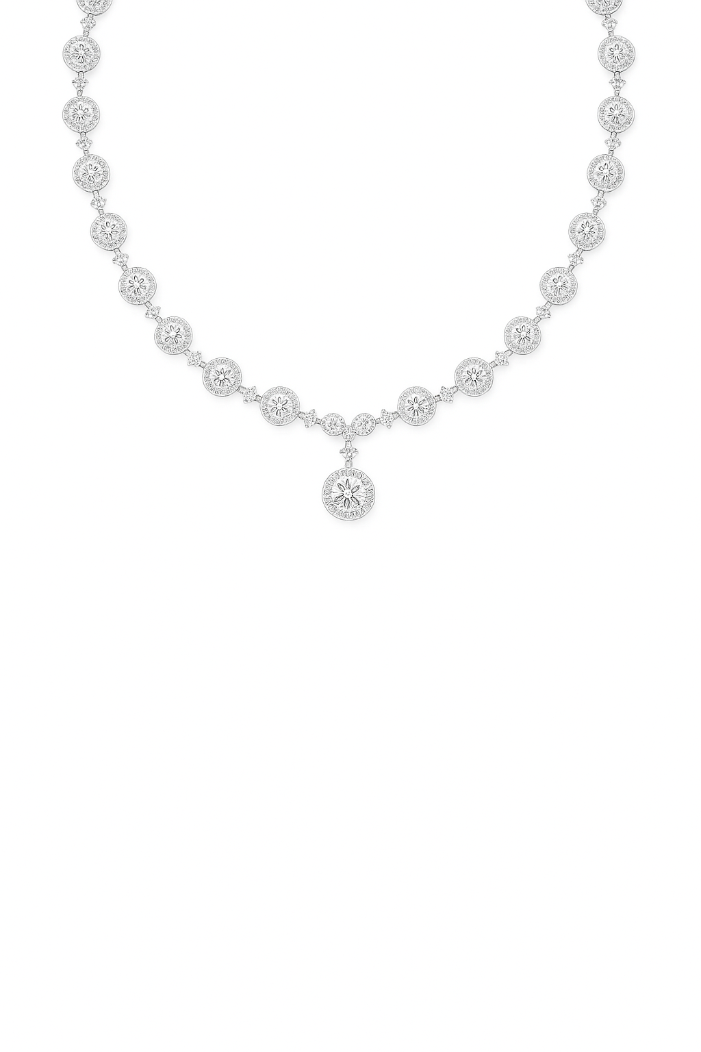 Halo Elegance Diamond Necklace