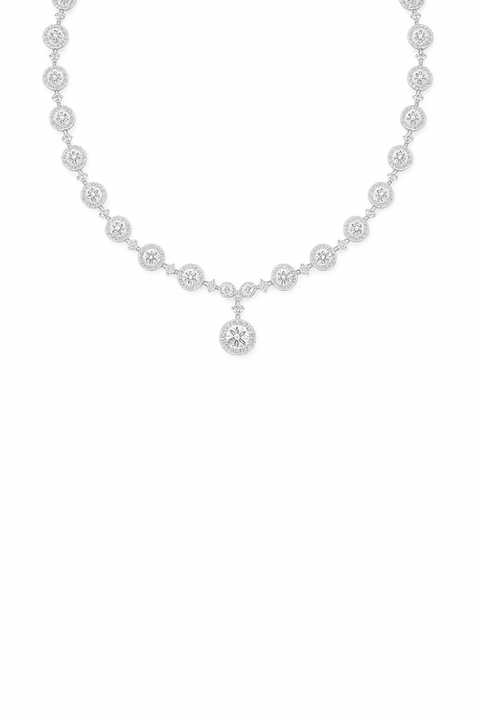 Halo Elegance Diamond Necklace