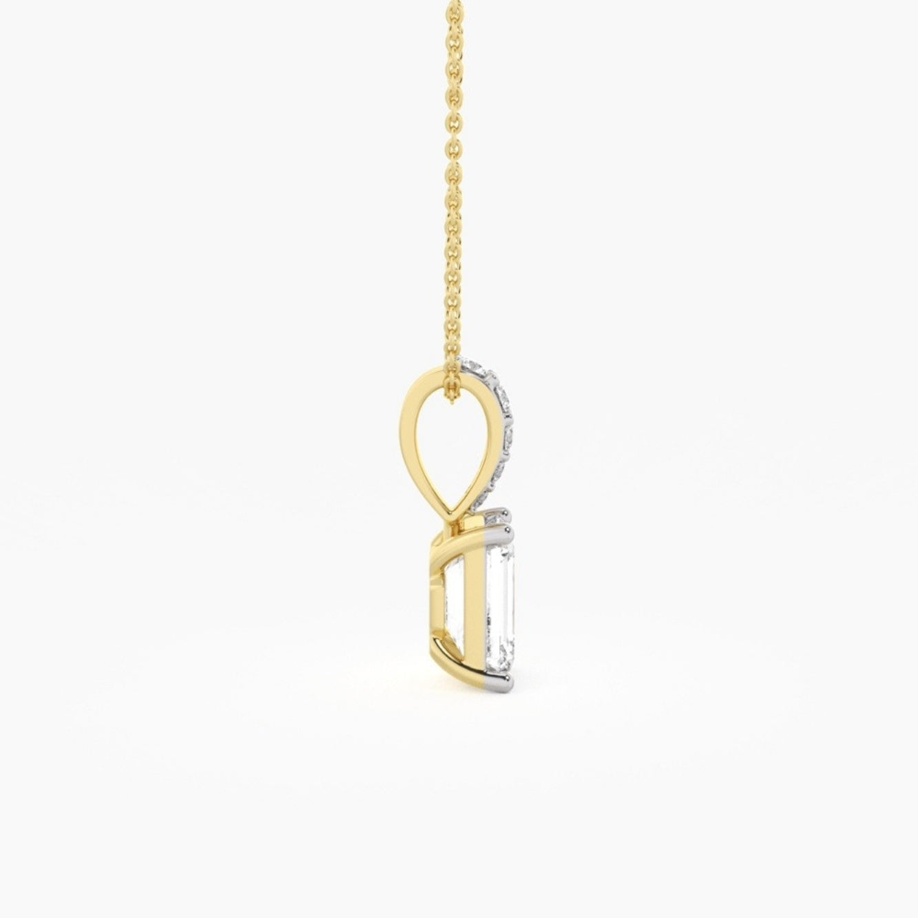 Timeless Emerald-Cut Diamond Pendant