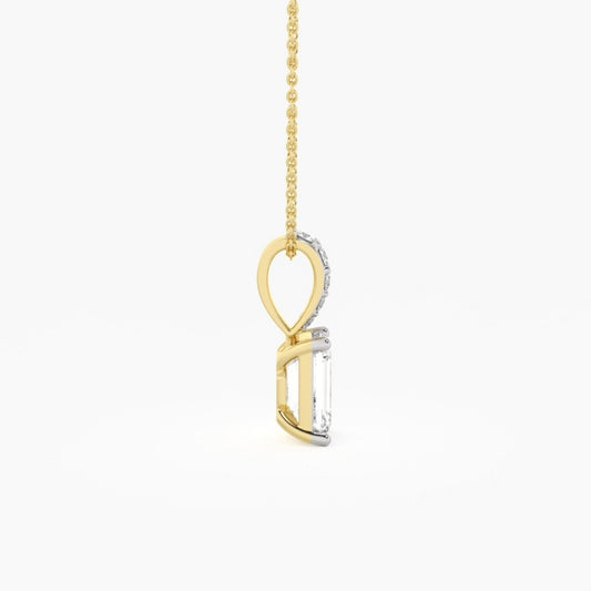 Timeless Emerald-Cut Diamond Pendant