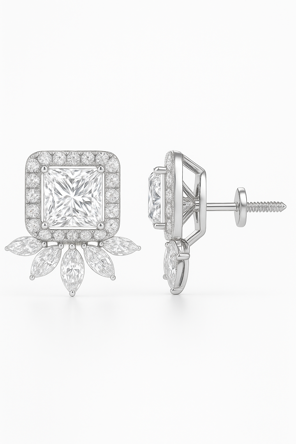Diamond Fleur Studs