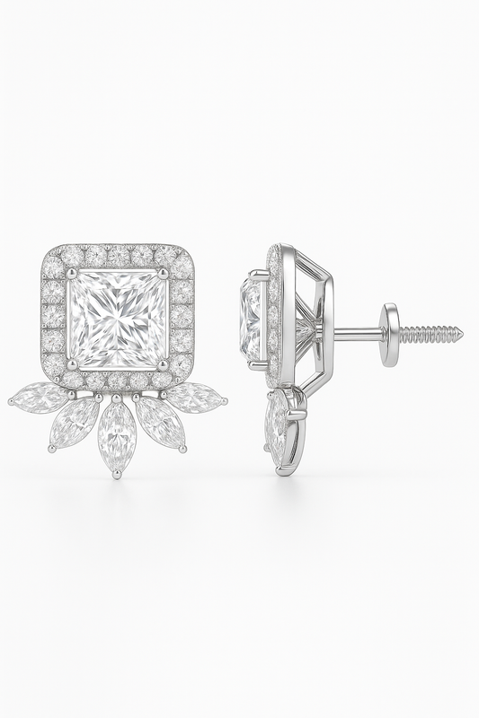 Diamond Fleur Studs