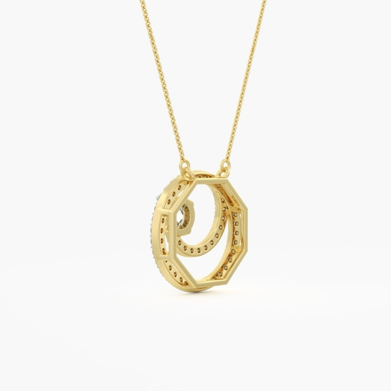 Celestial Swirl Diamond Pendant