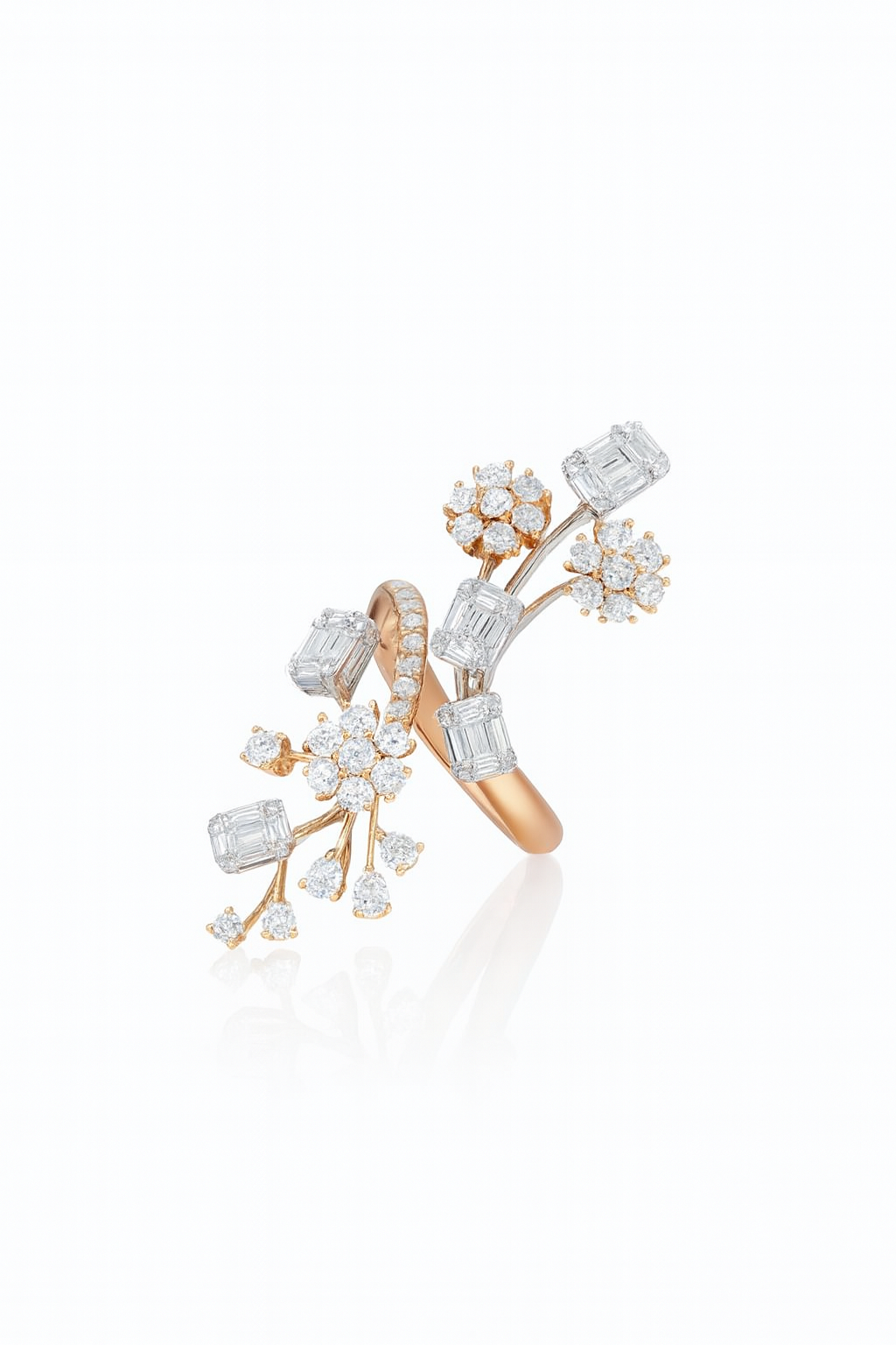 Floral Symphony Bypass Ring