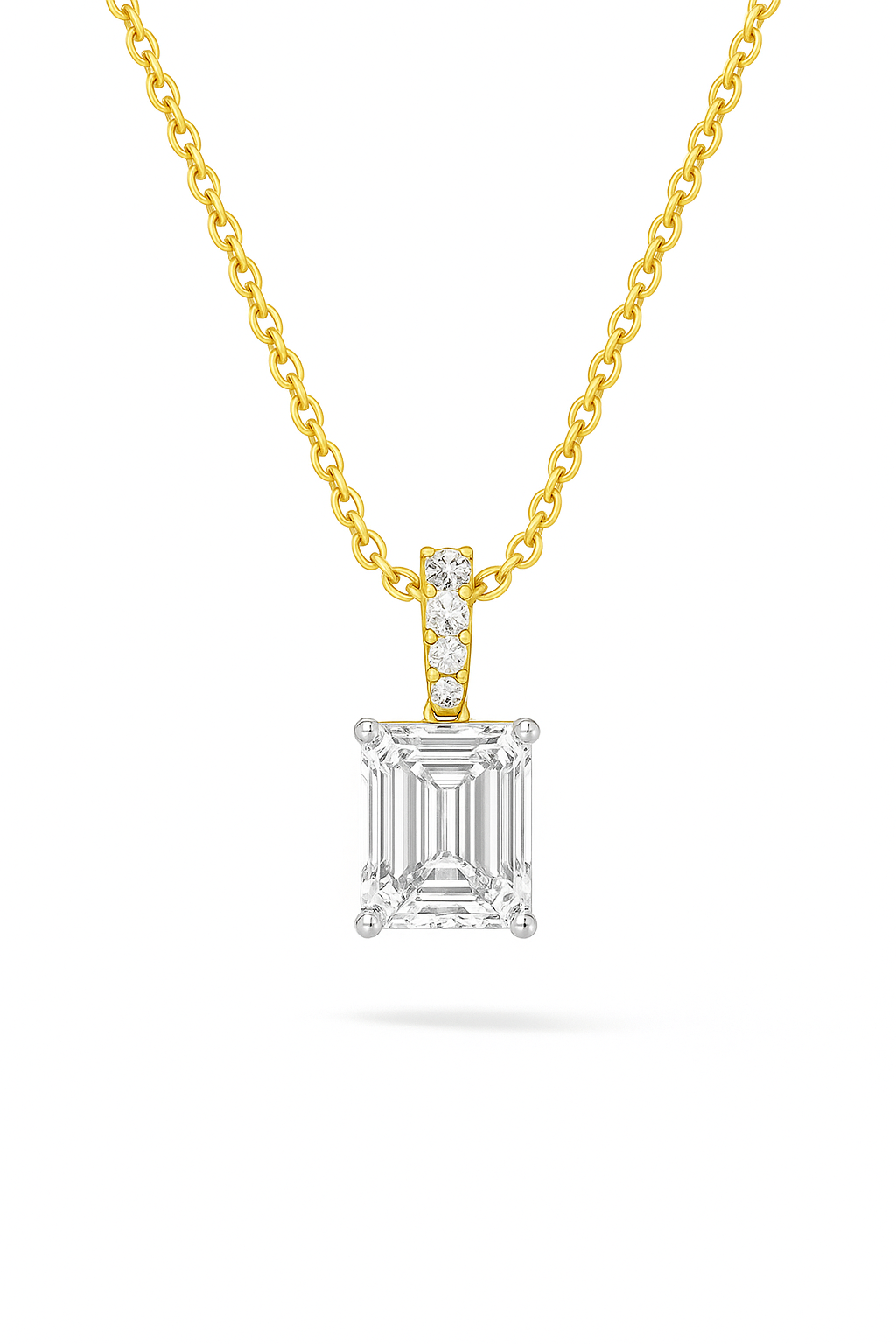 Timeless Emerald-Cut Diamond Pendant