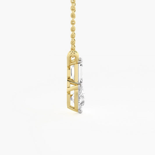 Radiant Duo Diamond Pendant