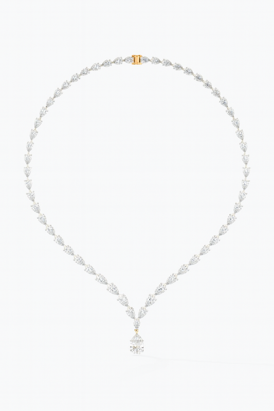 Celestial Pear Diamond Necklace