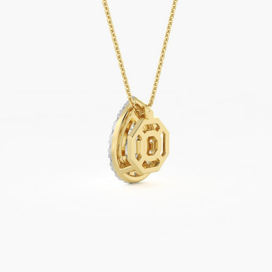 Radiant Teardrop Diamond Pendant