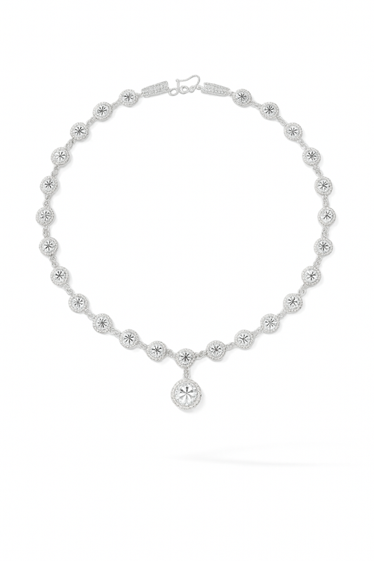 Halo Elegance Diamond Necklace