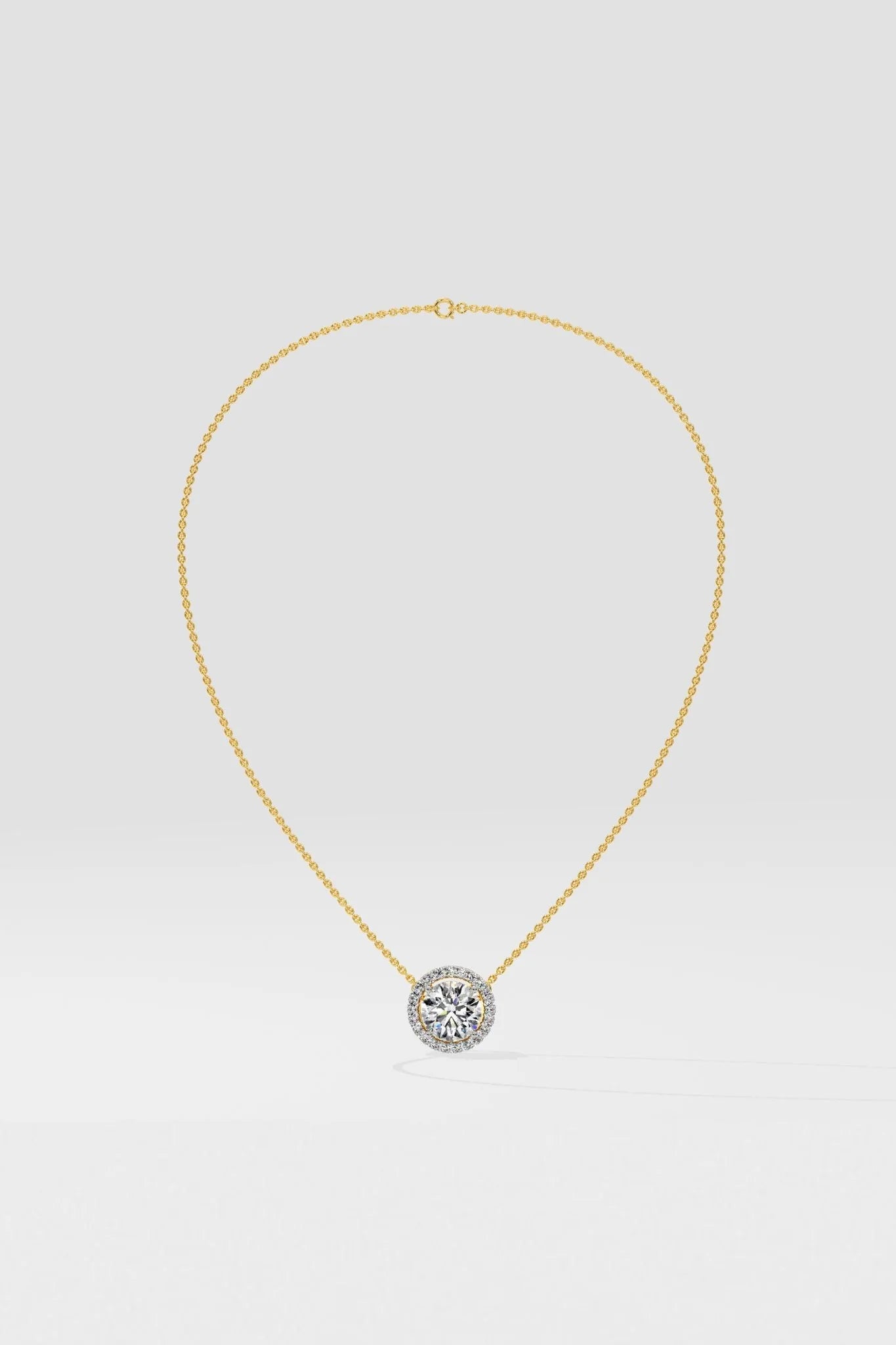 Halo Round Diamond Pendant