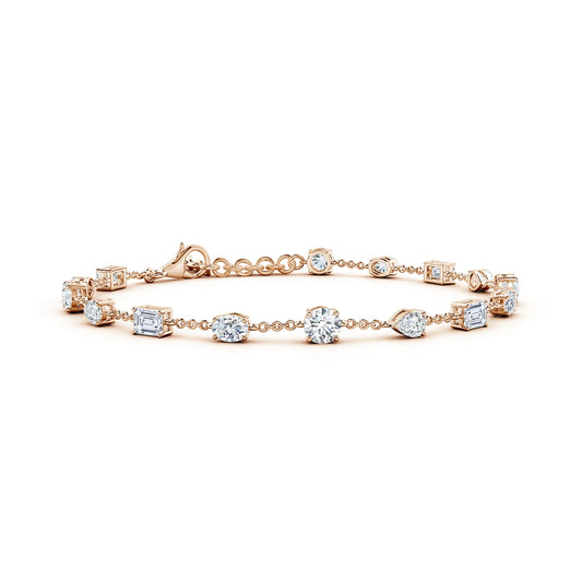 Multi-Shape Lab-Grown Diamond Station Bracelet