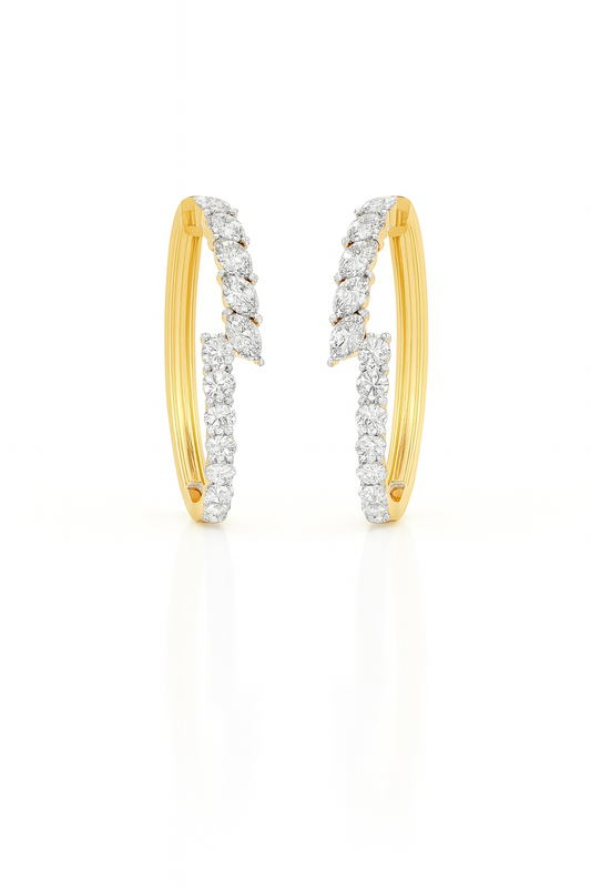 Diamond Elegance Hoop Earrings