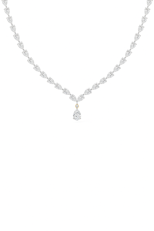 Celestial Pear Diamond Necklace