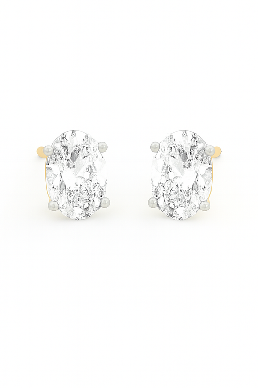 Luminous Oval Studs