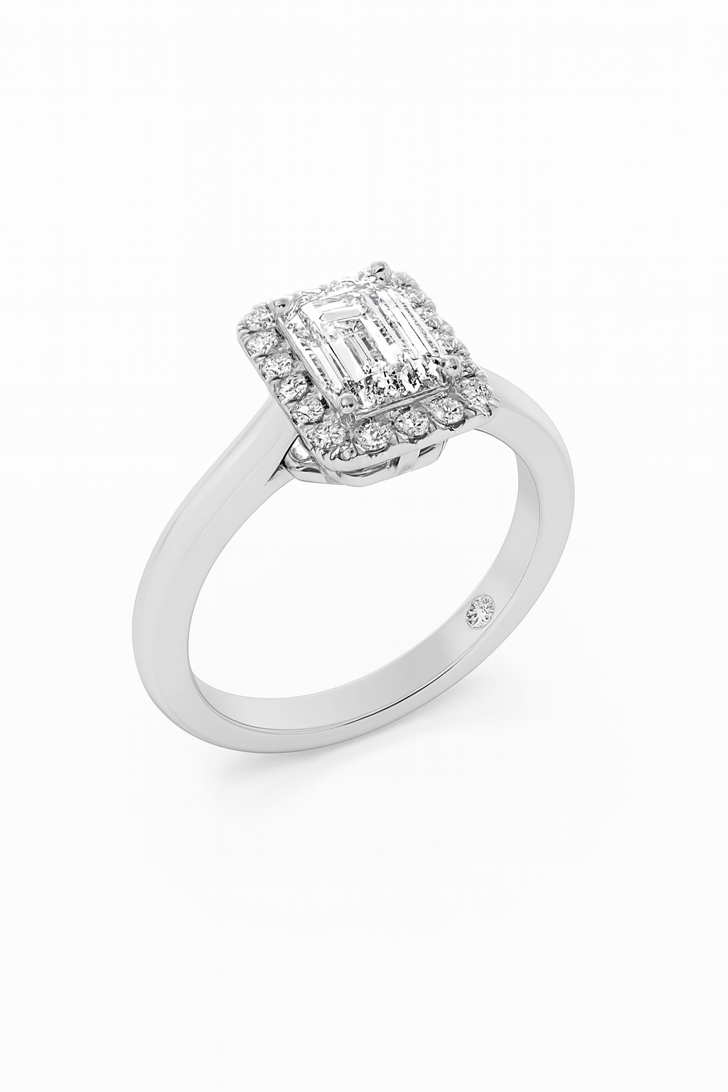 Emerald Radiance Halo Ring