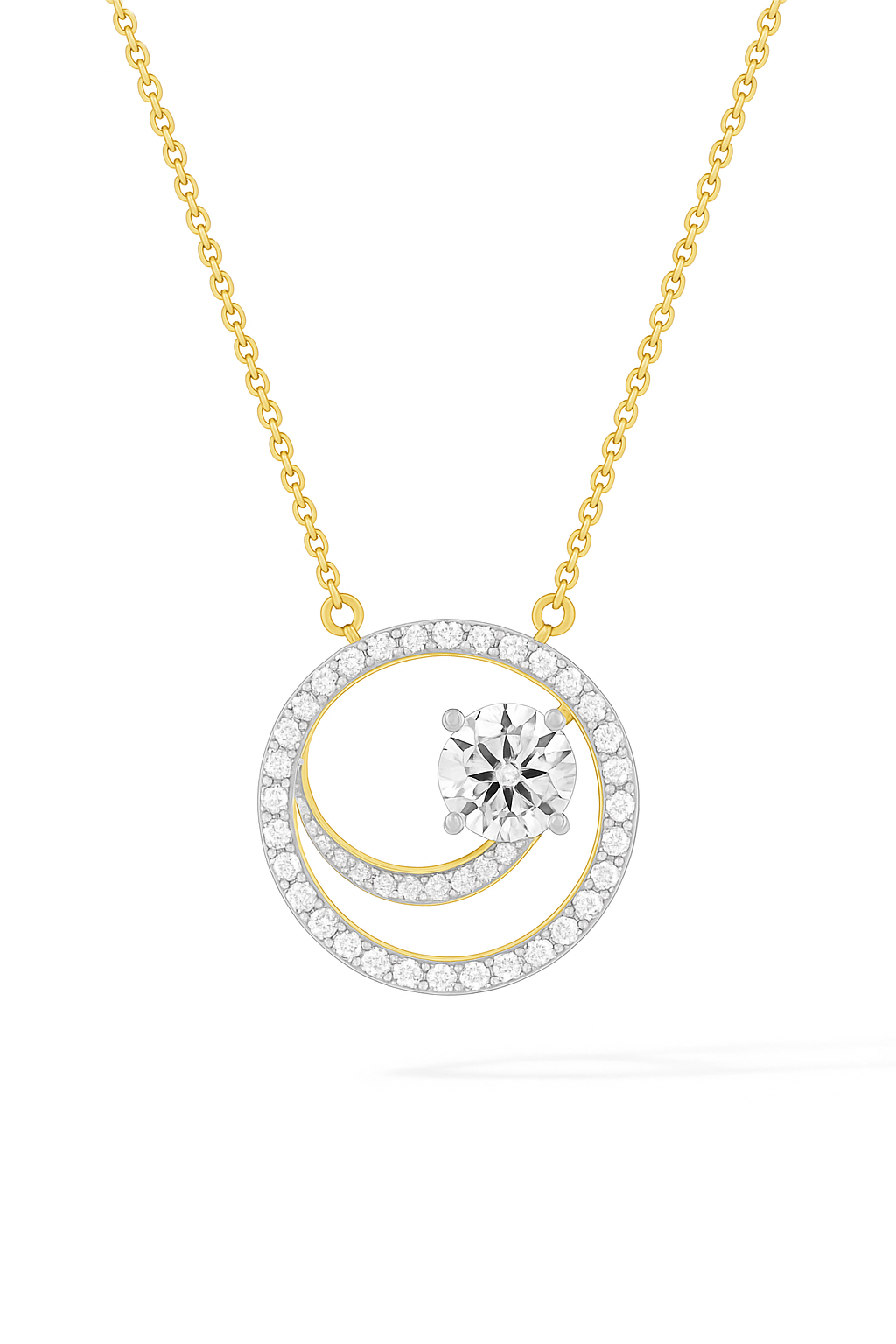 Celestial Swirl Diamond Pendant