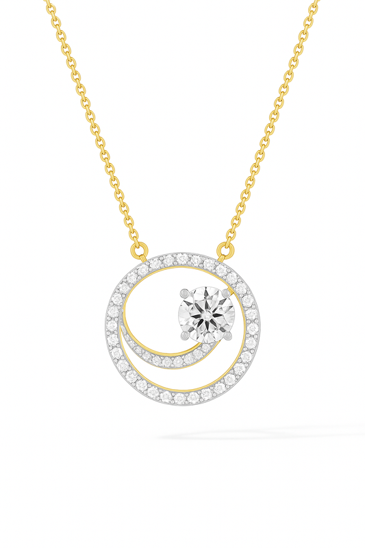 Celestial Swirl Diamond Pendant
