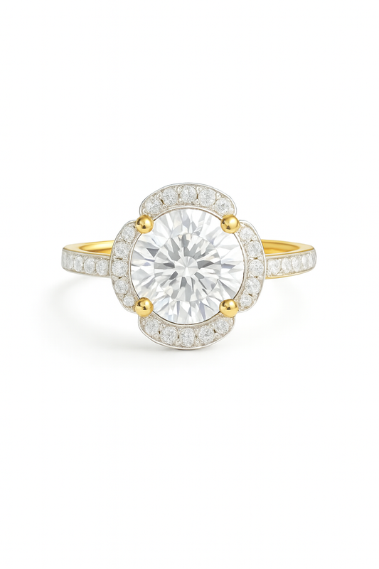 The Radiant Halo Ring