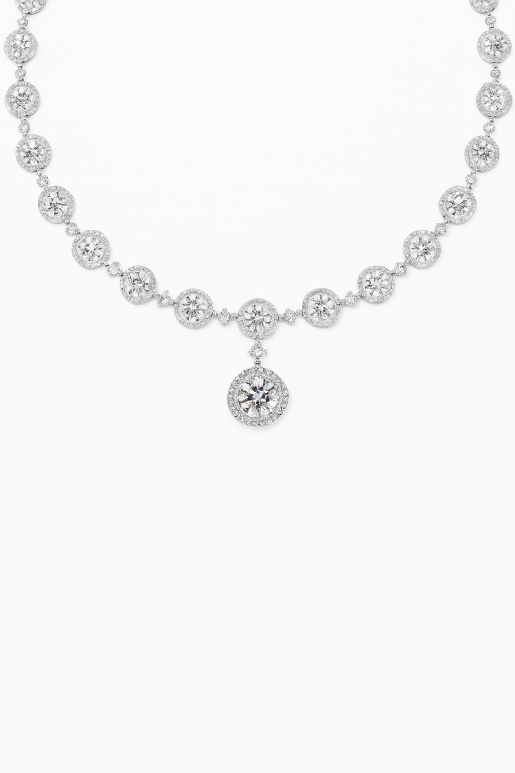 Halo Elegance Diamond Necklace