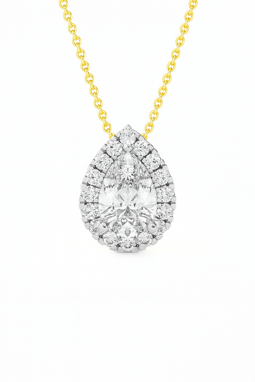 Radiant Teardrop Diamond Pendant