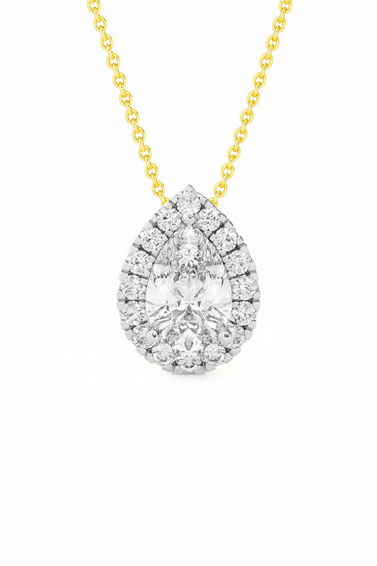 Radiant Teardrop Diamond Pendant