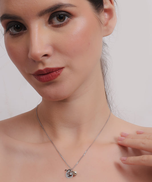 Dollar Sign Pearl Pendant Necklace