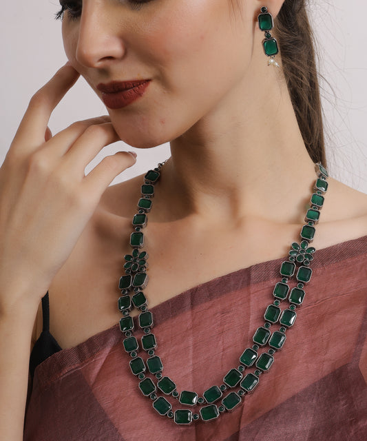 Royal Emerald Layers Necklace