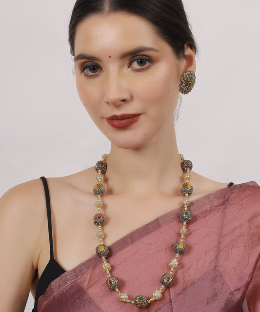 Oxidized Festive Statement Necklace Set