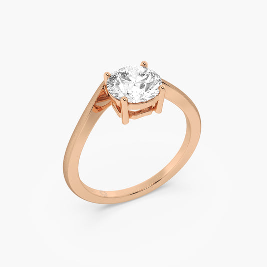 Whisper Curve Solitaire Ring