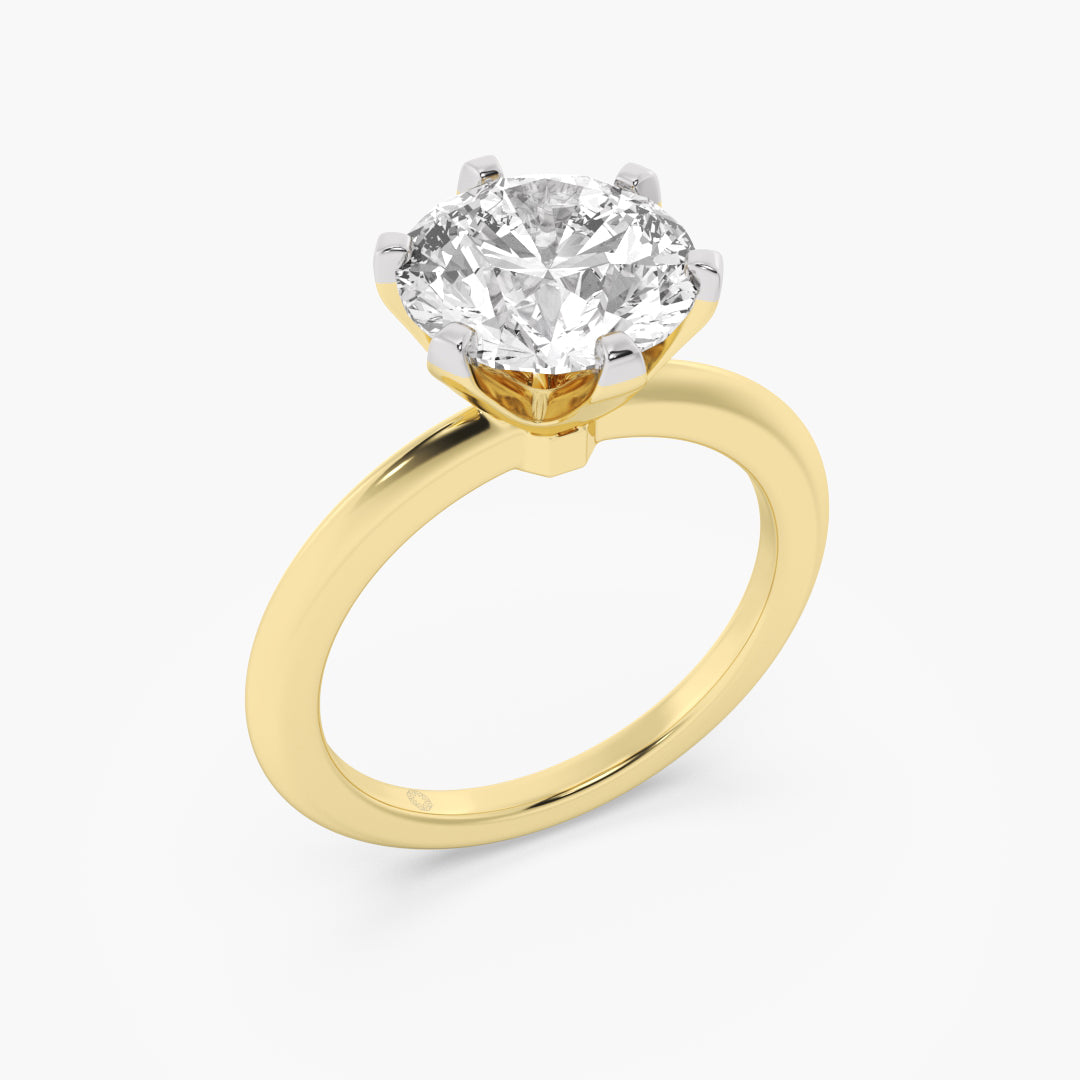 Majestic Bloom Solitaire Ring