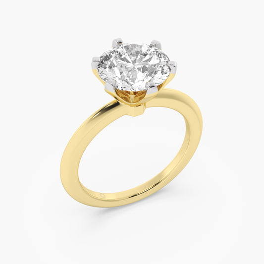 Majestic Bloom Solitaire Ring