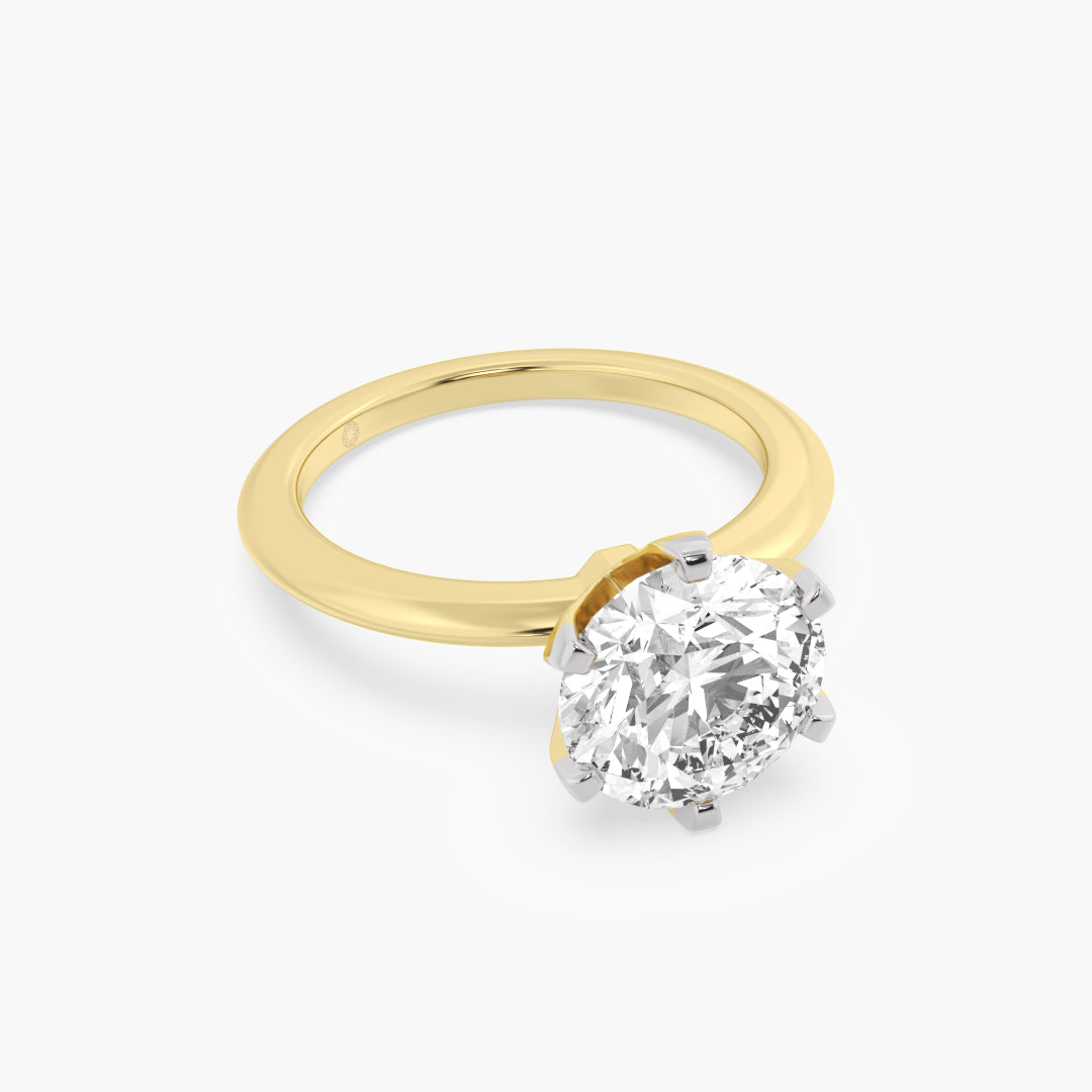 Majestic Bloom Solitaire Ring