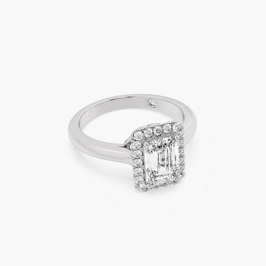 Emerald Radiance Halo Ring