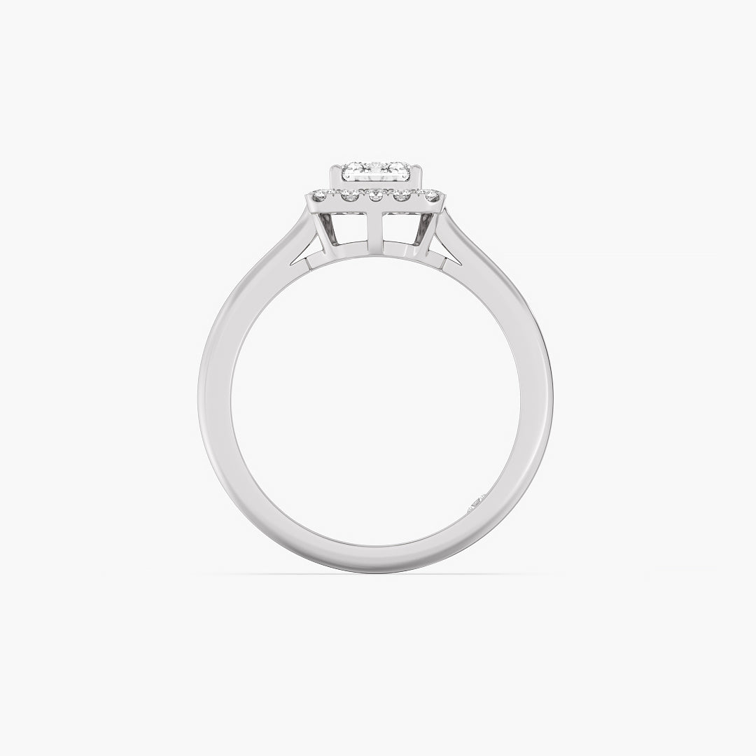 Emerald Radiance Halo Ring