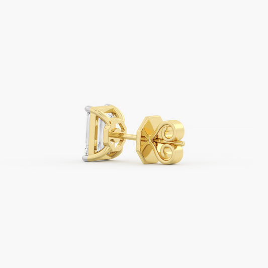 Emerald-Cut Diamond Studs