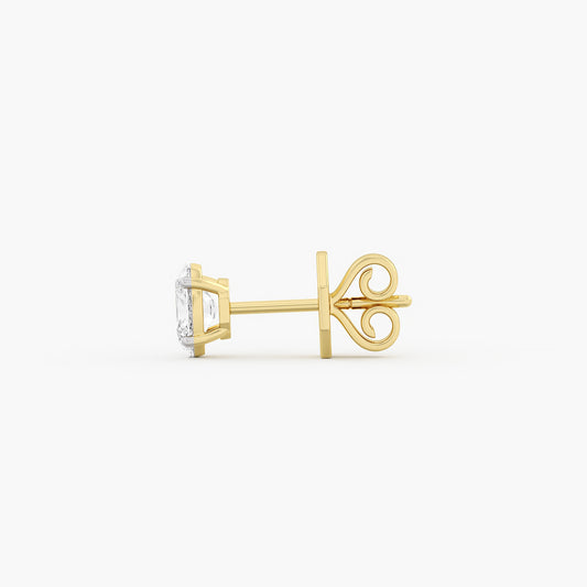 Oval-Cut Diamond Stud Earrings