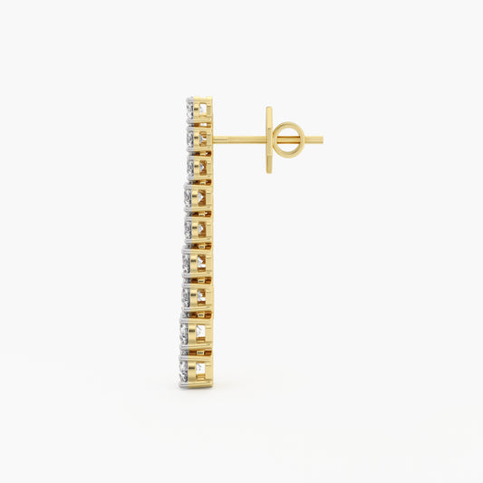 Diamond Cascade Drop Earrings