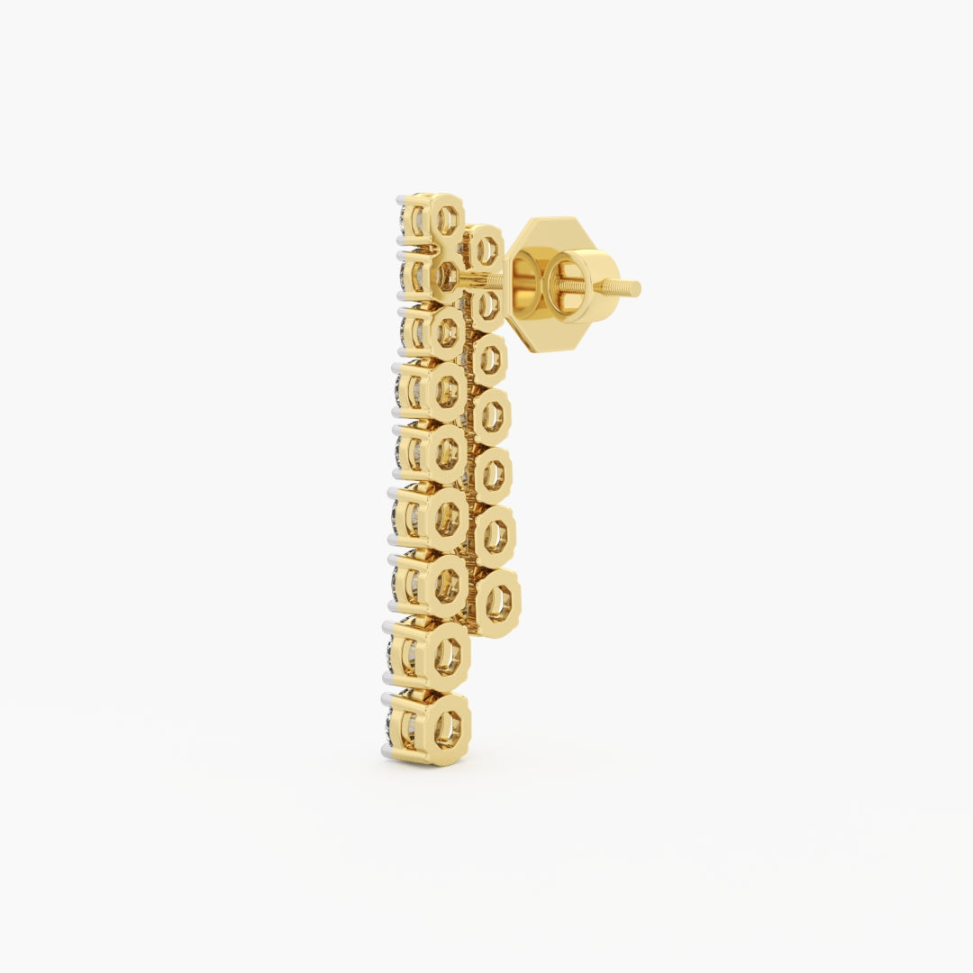 Diamond Cascade Drop Earrings