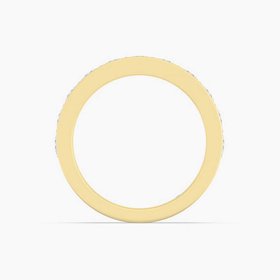 Diamond Channel-Set Gold Band
