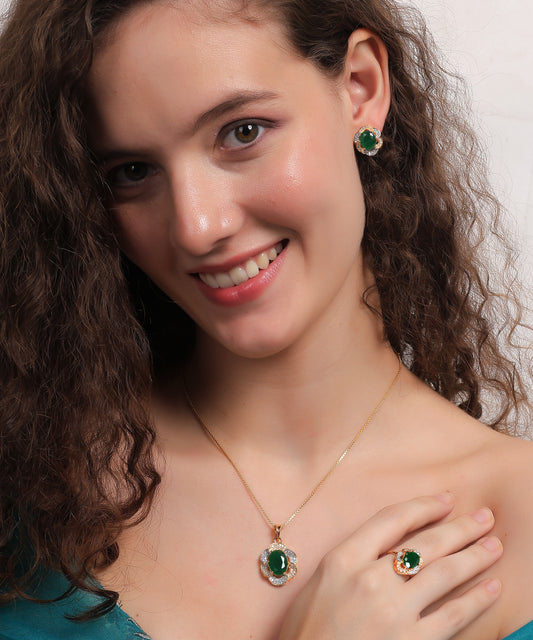 Emerald Blossom Trio Set