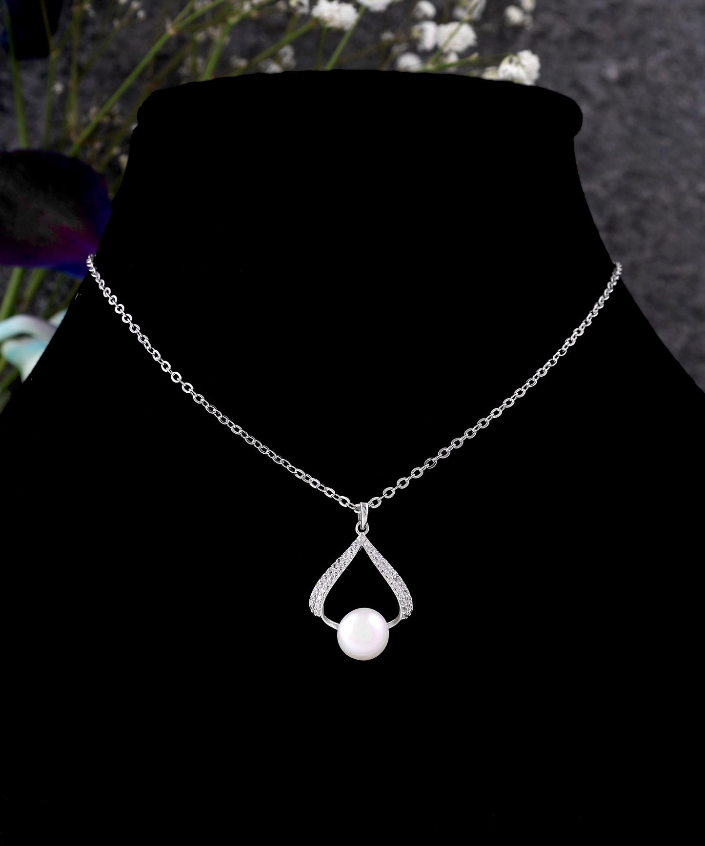 Luminous Pearl Teardrop Pendant