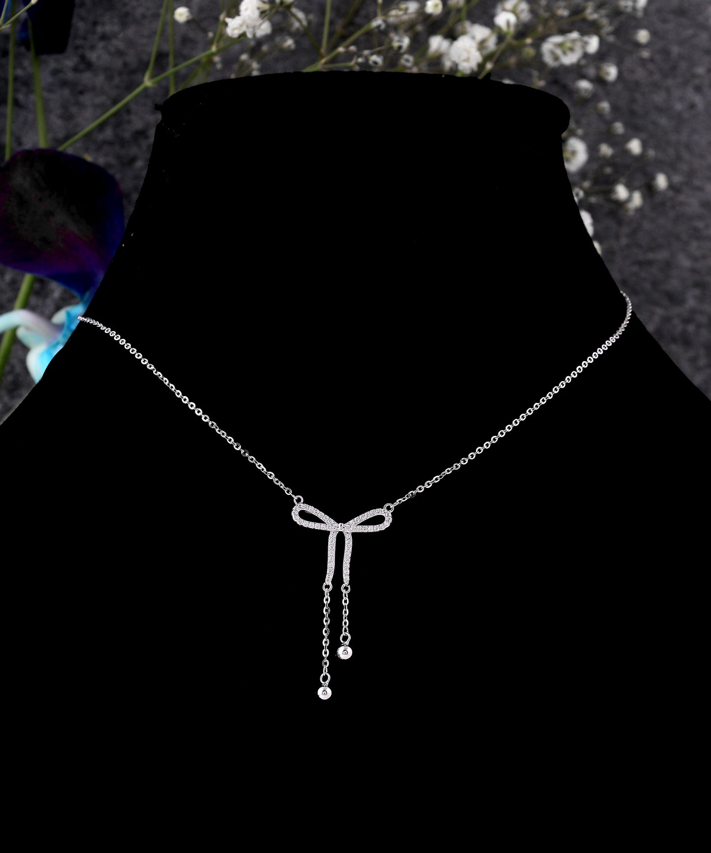 Elegant Bow Drop Pendant