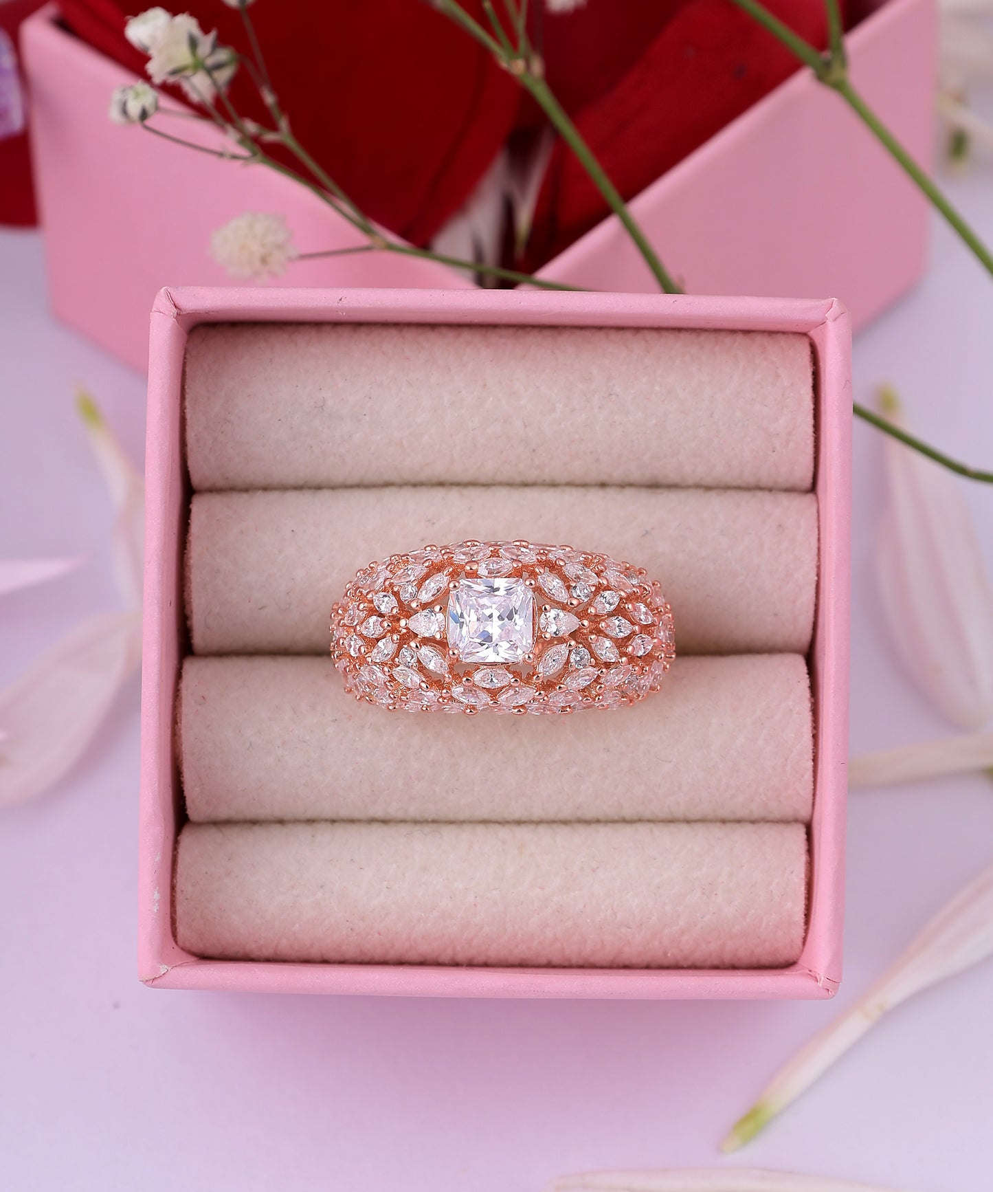 925 Silver Majestic Floral Band