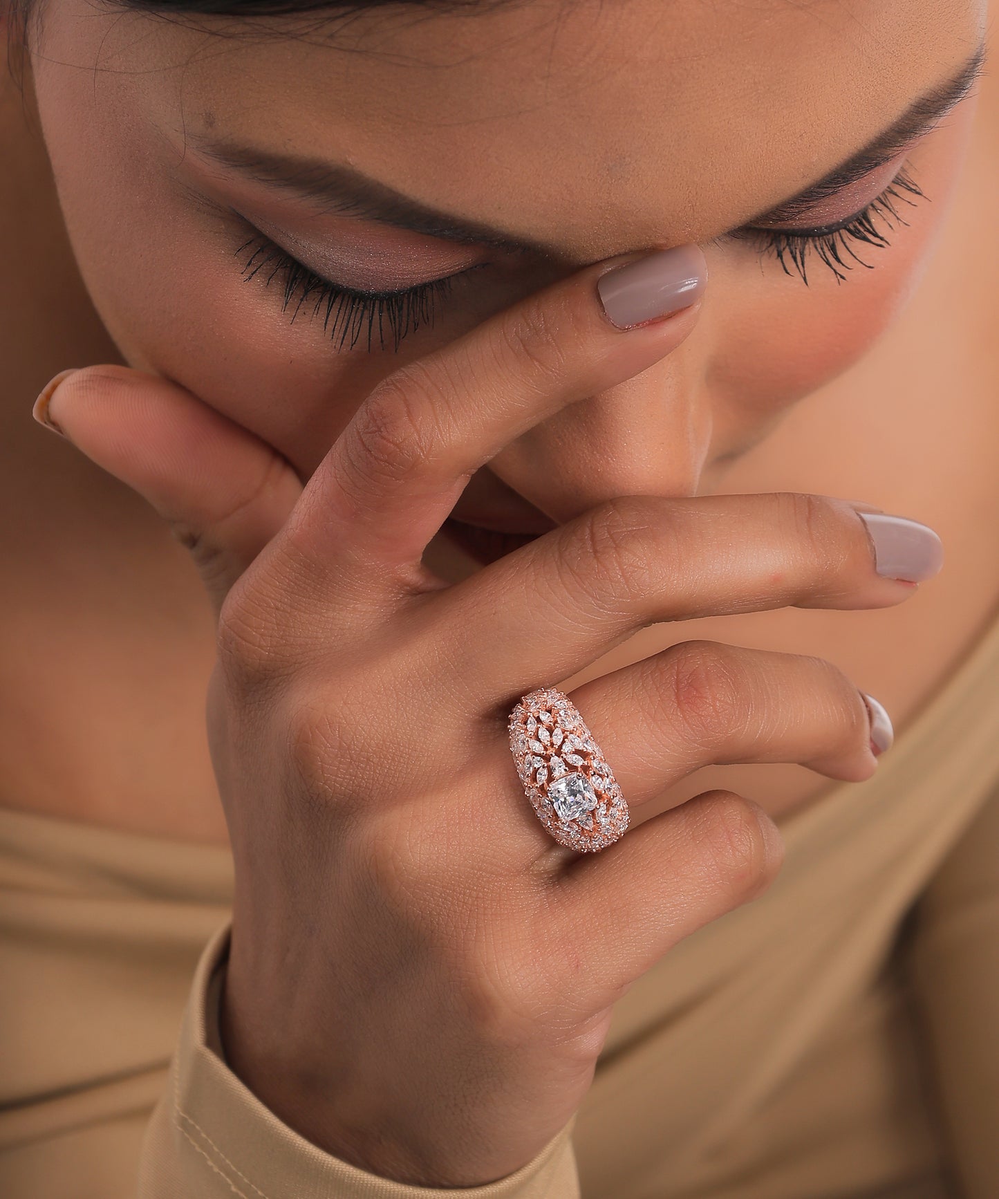 925 Silver Majestic Floral Band