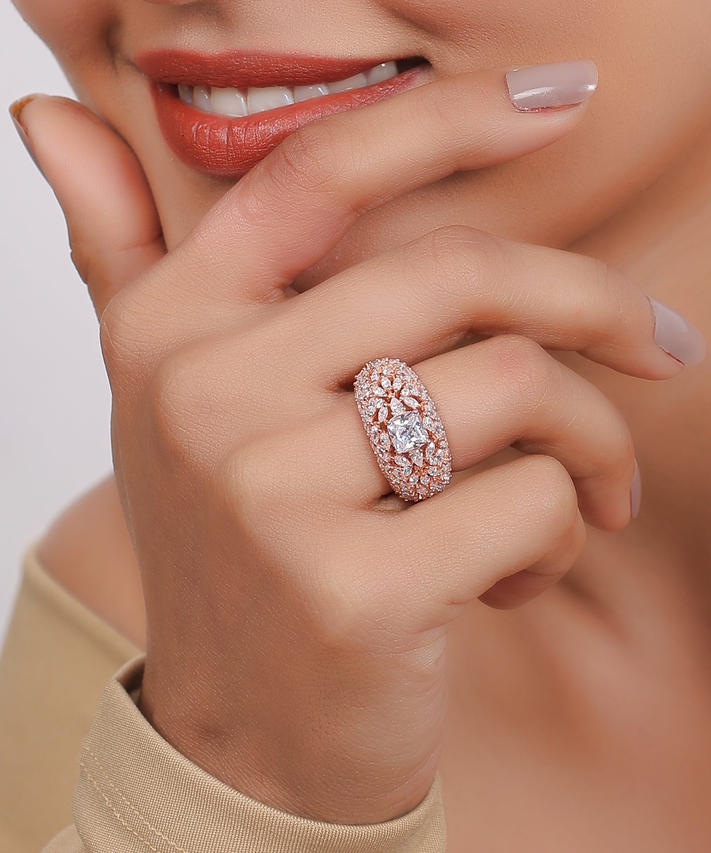 925 Silver Majestic Floral Band