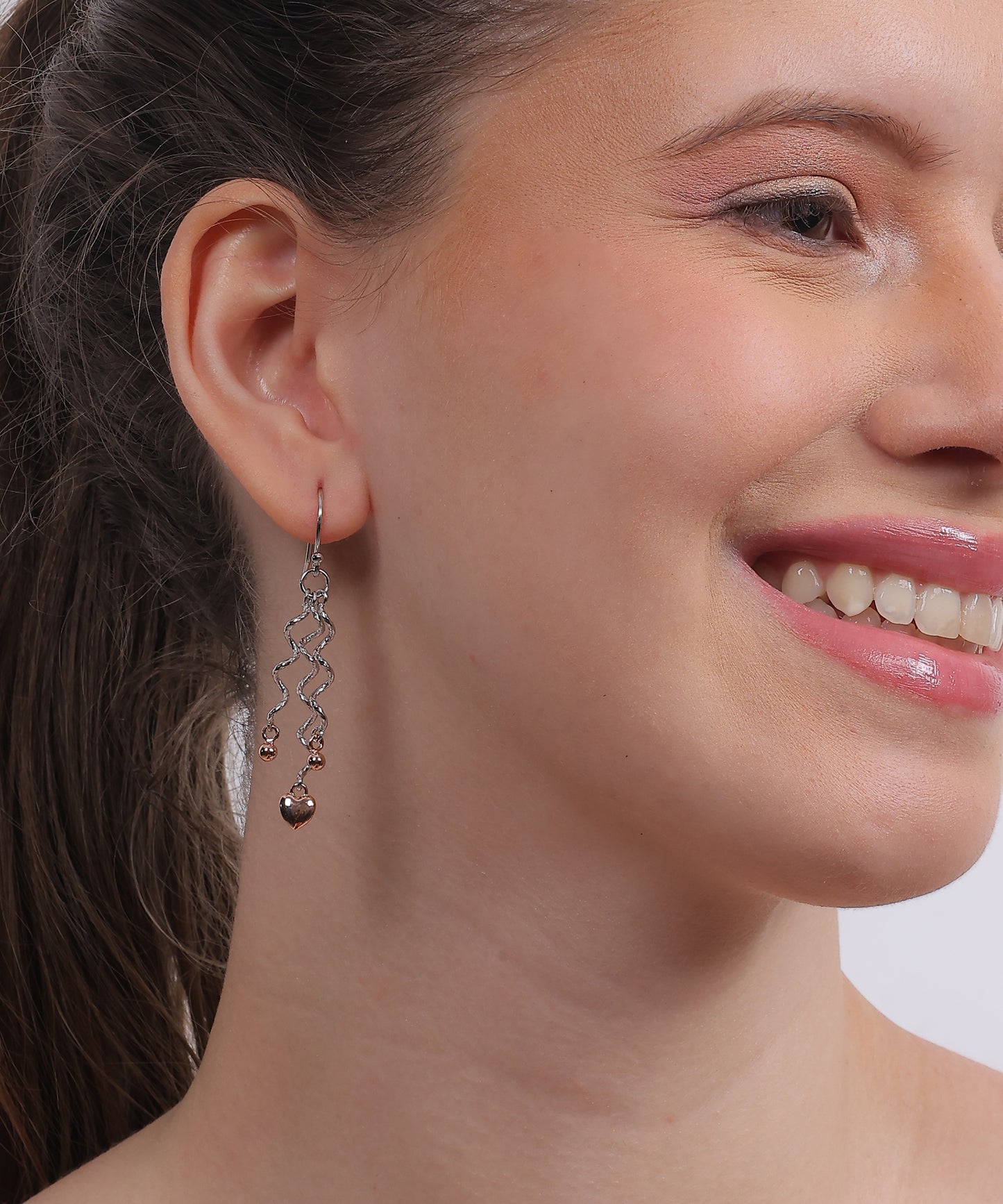 925 Silver Mystic Swirl Heart Earrings