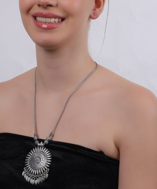 Oxidized Sunflare Necklace