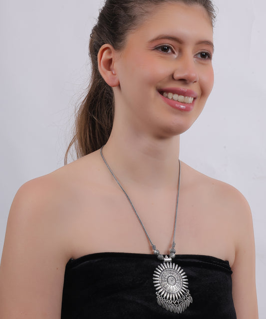 Oxidized Sunflare Necklace