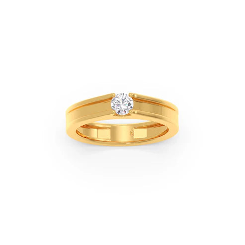 Men’s Prong-Set Solitaire Wedding Ban